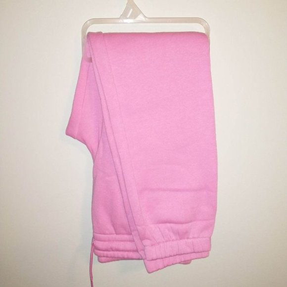 nwt girls fleece jogger pants, pink, size L(10-12), brand - athletic works K-132 - Picture 2 of 2
